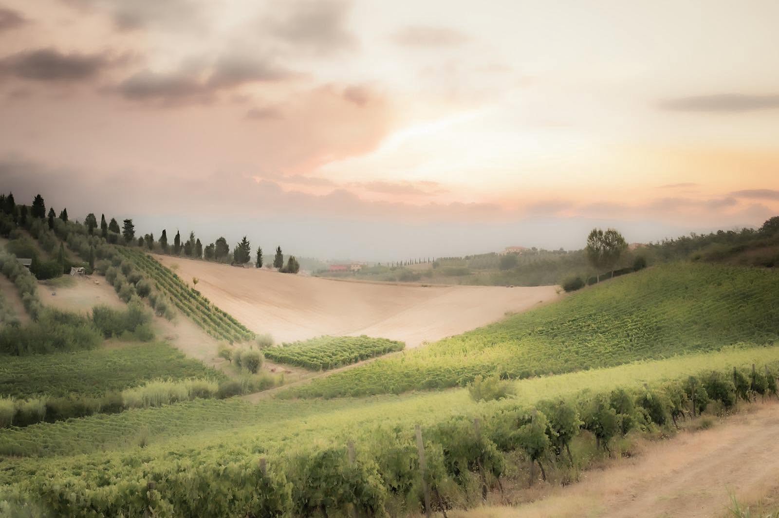 Colline al crepuscolo